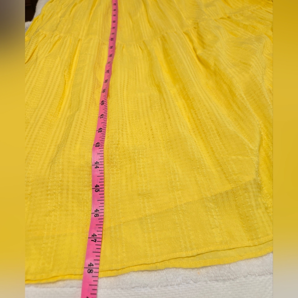 Lauren Ralph Lauren Firmato Yellow Midi Dress Size 10 - Picture 15 of 16